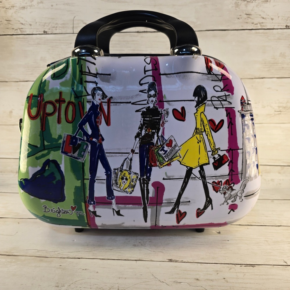 Brighton Uptown Girls Hardshell Vanity Case Travel Cosmetic Bag Organizer